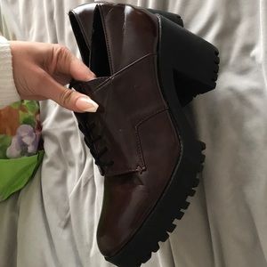 Zara brown leather shoes